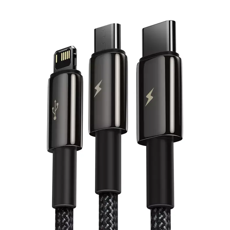 3-in-1 USB laidas Baseus Tungsten Gold CAMLTWJ-01