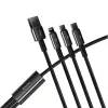 3-in-1 USB laidas Baseus Tungsten Gold CAMLTWJ-01