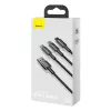 3-in-1 USB laidas Baseus Tungsten Gold CAMLTWJ-01