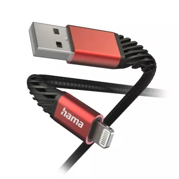 Hama Extreme Lightning į USB A laidas 1,5 m 2,4 A
