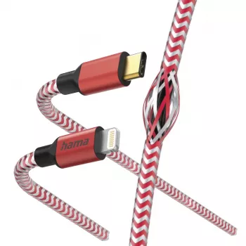 Hama Reflective Cable 1.5m Raudonas Lightning į USB C 3A