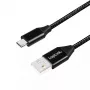 USB laidas LogiLink CU0143 USB 2.0 0,3 m USB A – Micro-USB B juodas
