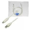 USB kabelis LogiLink CU0160 USB 2.0 1 m USB C – USB B baltas