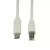 USB kabelis LogiLink CU0160 USB 2.0 1 m USB C – USB B baltas
