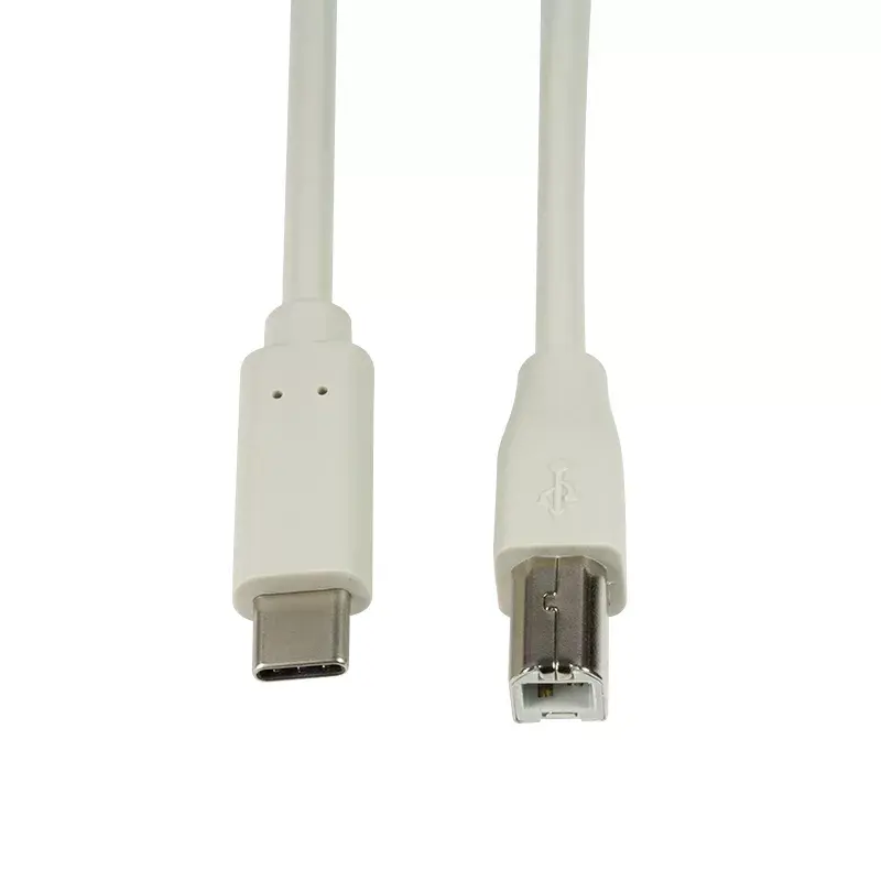 USB kabelis LogiLink CU0160 USB 2.0 1 m USB C – USB B baltas