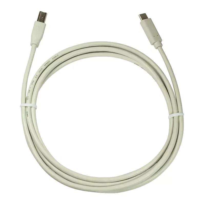 USB kabelis LogiLink CU0160 USB 2.0 1 m USB C – USB B baltas
