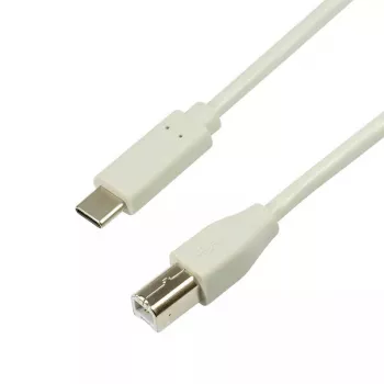 USB kabelis LogiLink CU0160 USB 2.0 1 m USB C – USB B baltas