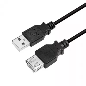 USB kabelis LogiLink CU0012B 5 m USB 2.0 A-A juodas