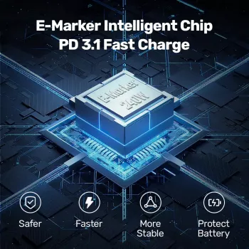 USB-C į USB-C laidas Unitek C14110GY-2M USB 3.2 Gen 1, 2 m, 5 A, 240 W, juodas