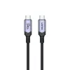 Unitek C14110GY-2M USB-C–USB-C krovimo kabelis, PD 240 W (48 V/5 A), 2 m, juodai pilkos spalvos