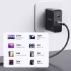 Unitek C14110GY-2M USB-C–USB-C krovimo kabelis, PD 240 W (48 V/5 A), 2 m, juodai pilkos spalvos
