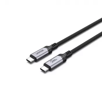 USB-C į USB-C laidas Unitek C14110GY-2M USB 3.2 Gen 1, 2 m, 5 A, 240 W, juodas