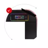Kampinis žaidimų stalas Huzaro Hero 6.3 Black L-forma anglies pluošto danga 1540×1170×740 mm