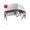 Kampinis žaidimų stalas Huzaro Hero 6.3 Black L-forma anglies pluošto danga 1540×1170×740 mm
