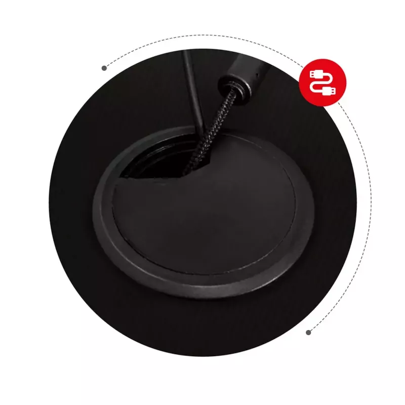 Kampinis žaidimų stalas Huzaro Hero 6.3 Black L-forma anglies pluošto danga 1540×1170×740 mm
