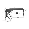 Kampinis žaidimų stalas Huzaro Hero 6.3 Black L-forma anglies pluošto danga 1540×1170×740 mm