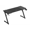 Ergonominis žaidimų stalas huzaro Hero 3.3 Black – tiesus stačiakampis 1400x600 mm, 740 mm aukštis, 15 mm stalviršis