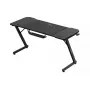 Ergonominis žaidimų stalas huzaro Hero 3.3 Black – tiesus stačiakampis 1400x600 mm, 740 mm aukštis, 15 mm stalviršis