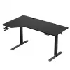 Gaminimo stalas huzaro Hero 9.1 Juodas – L formos MDF stalviršis, USB-C įkrovimas, LED valdymas, reguliuojamas aukštis 72–118 cm