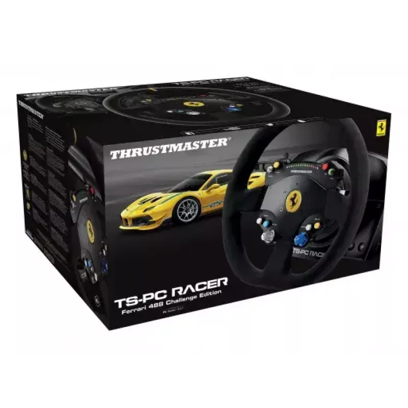 Thrustmaster TS-PC Racer Ferrari 488 Challenge Edition juodas USB 2.0 vairas Analoginis / Skaitmeninis