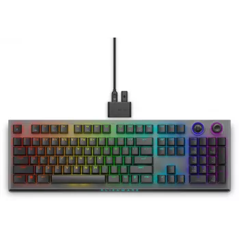 Alienware AW920K belaidė klaviatūra, trijų režimų (USB, RF belaidis, Bluetooth), pilka