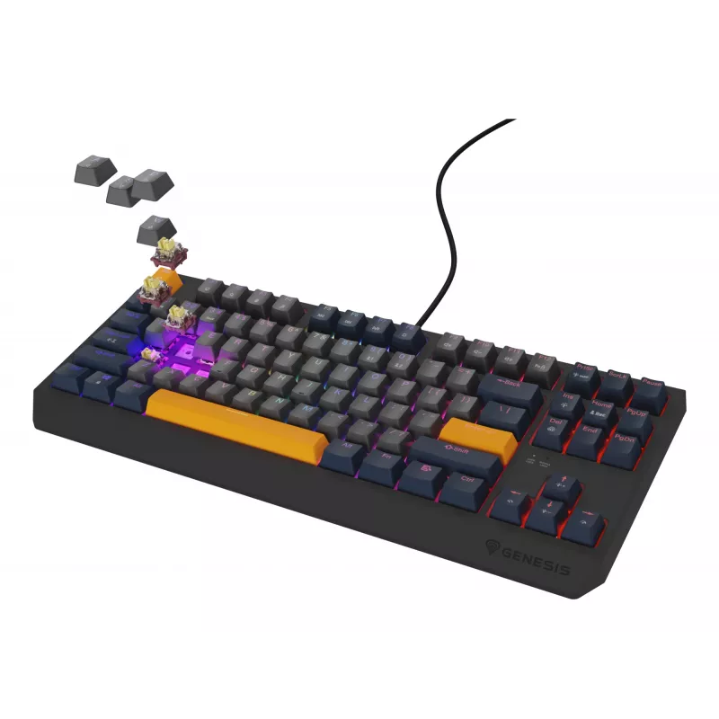 GENESIS Thor 230 TKL klaviatūra žaidimams USB QWERTY angliška mėlyna