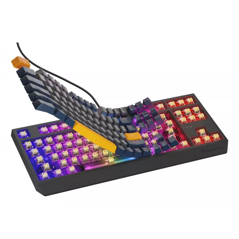 GENESIS Thor 230 TKL klaviatūra žaidimams USB QWERTY angliška mėlyna