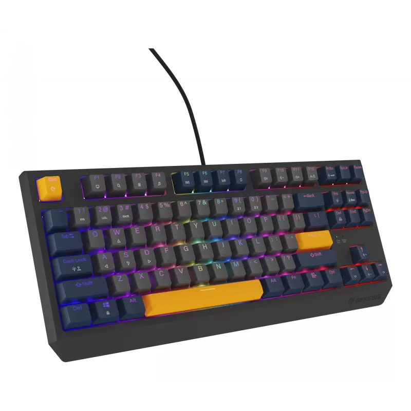 GENESIS Thor 230 TKL klaviatūra žaidimams USB QWERTY angliška mėlyna