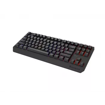 Mechaninė žaidimų klaviatūra GENESIS Thor 230 TKL — USB, RF belaidis, Bluetooth, 87 klavišų QWERTY, Pilka