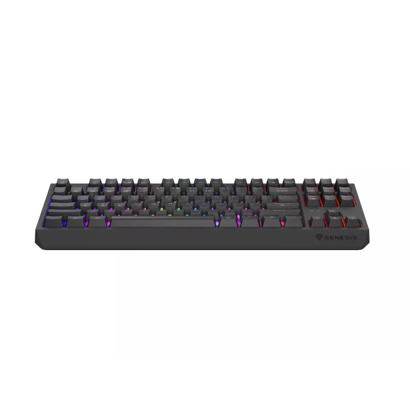 Mechaninė žaidimų klaviatūra GENESIS Thor 230 TKL — USB, RF belaidis, Bluetooth, 87 klavišų QWERTY, Pilka