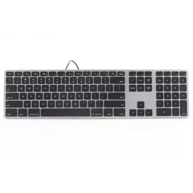 Matias FK318LB-UK Mac klaviatūra su RGB apšvietimu (laidinė, britiška), kosminės pilkos spalvos
