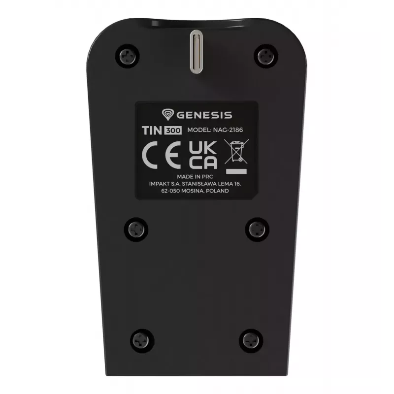 Įkrovimo sistema GENESIS Tin 300 Wired Black White, skirta PlayStation 5
