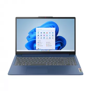 Nešiojamas kompiuteris Lenovo IdeaPad Slim 3 15IRU8 — Intel Core i3-1315U, 15.6 colio FHD, 8 GB LPDDR5, 512 GB SSD, Windows 11 Home, mėlynas