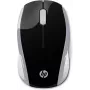 HP Wireless Mouse 200 (Pike Silver), ambidextrinė, optinė, RF belaidė, 1000 DPI, sidabrinė