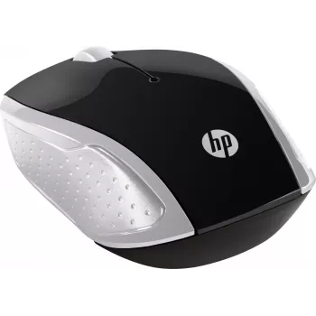 HP Wireless Mouse 200 (Pike Silver), ambidextrinė, optinė, RF belaidė, 1000 DPI, sidabrinė
