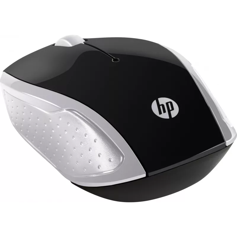 HP Wireless Mouse 200 (Pike Silver), ambidextrinė, optinė, RF belaidė, 1000 DPI, sidabrinė