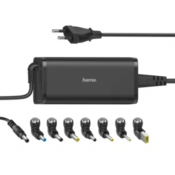 Hama 00200003 nešiojamojo kompiuterio maitinimo adapteris 90 W, juodas, vidaus naudojimui