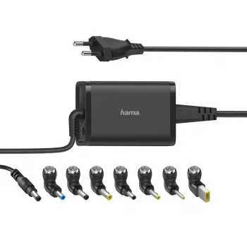 Hama 200001 Nešiojamojo kompiuterio maitinimo adapteris, juodas, AC vidaus