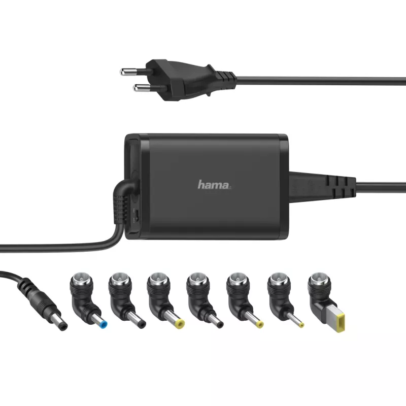 Hama 200001 Nešiojamojo kompiuterio maitinimo adapteris, juodas, AC vidaus