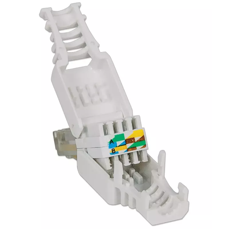 Intellinet RJ45 modulinis kištukas, beįrankis jungiklis, Cat5/5e/6, 22–26 AWG vientisi ir vyti UTP kabeliai