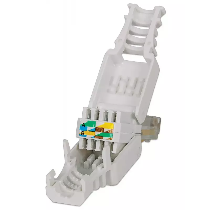 Intellinet RJ45 modulinis kištukas, beįrankis jungiklis, Cat5/5e/6, 22–26 AWG vientisi ir vyti UTP kabeliai