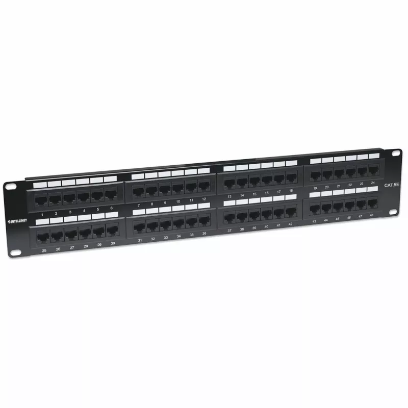 Intellinet jungčių skydas, Cat5e, UTP, 48 prievadų, 2U, juodas