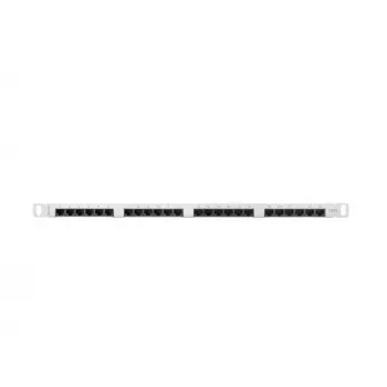 LANBERG PPU6-0024-S skirstomasis skydas, 24 prievadai, Cat6, metalinis, 0,5U, 440×22,3×99 mm