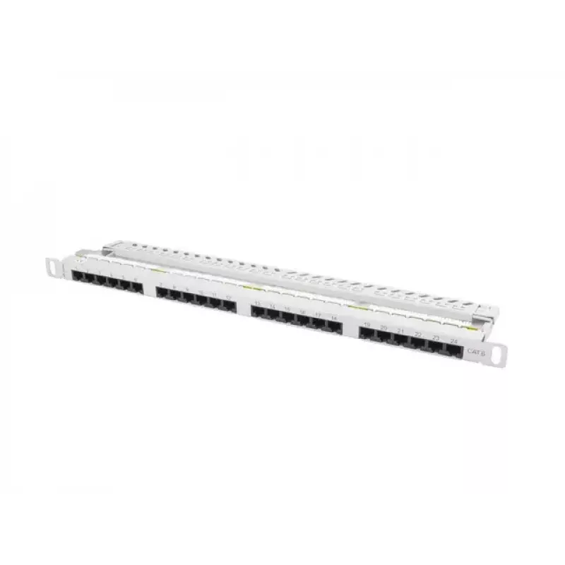 LANBERG PPU6-0024-S skirstomasis skydas, 24 prievadai, Cat6, metalinis, 0,5U, 440×22,3×99 mm