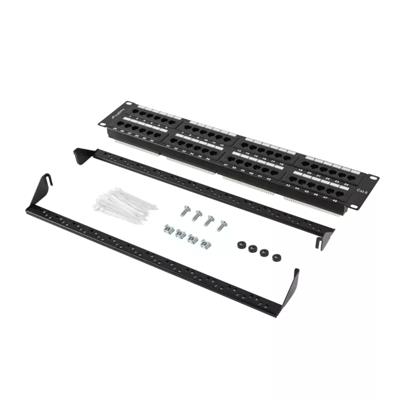 Racko priedas Lanberg PPU6-2048-B 19 colių 2U 48 prievadų