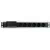 Techly I-CASE STRIP-16SH maitinimo skirstytuvas (PDU) 6 AC lizdų 1.5U juodas, sidabrinis