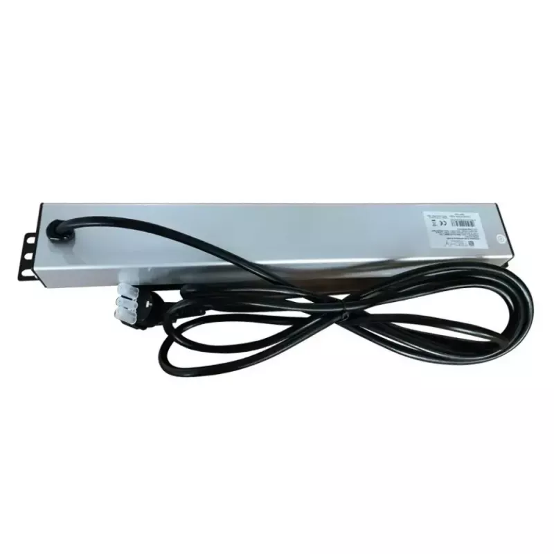 Techly I-CASE STRIP-16SH maitinimo skirstytuvas (PDU) 6 AC lizdų 1.5U juodas, sidabrinis