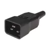 Techly I-CASE STRIP-18C20 maitinimo paskirstymo įrenginys (PDU) 8 AC lizdai 1U juoda, raudona