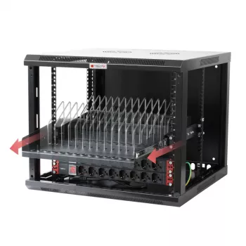 Rack lentyna Techly I-CABINET-TRAY14BK Juoda 4U 19 colių