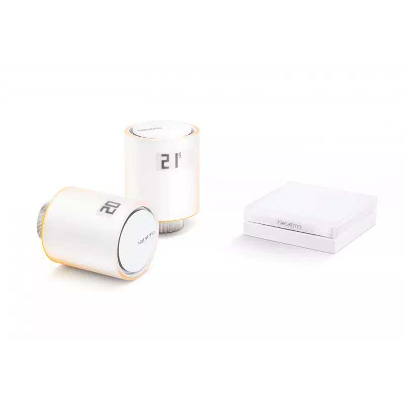 Netatmo Starter Pack - išmanieji radiatorių vožtuvai, balti, 0 - 50 °C, 2400 MHz, 100 m, 5 - 30 °C, °C